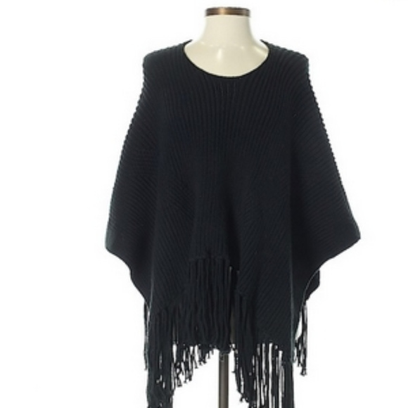 Express Sweaters - EXPRESS Black Cable Knit Poncho Express Sweaters - EXPRESS Black Cable Knit Poncho